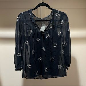 Abercrombie & Fitch sheer top with silk cami